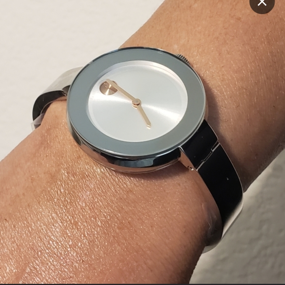 Movado Bold Women's Watch - Black and Silver